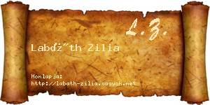 Labáth Zilia névjegykártya